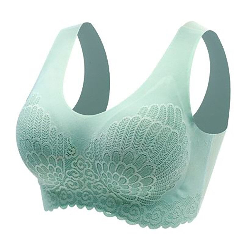 3pcs Latex Bra Seamless Bras For Women With Pad Vest Top Bra