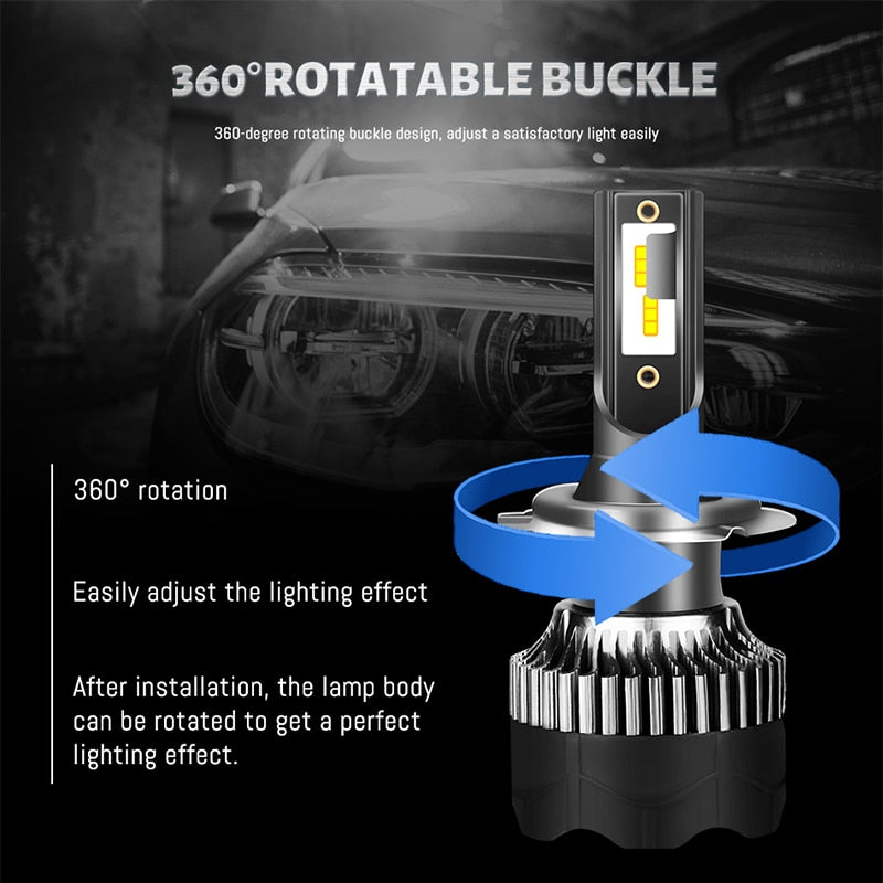 BULLVISION H11 H4 H7 Led 12V Hb3 Hb4 Headlights Lamps 20000Lm H1 H8 H9 9005 9006 Led Car Light Bulbs Turbo Csp 6500K 4300K 8000K