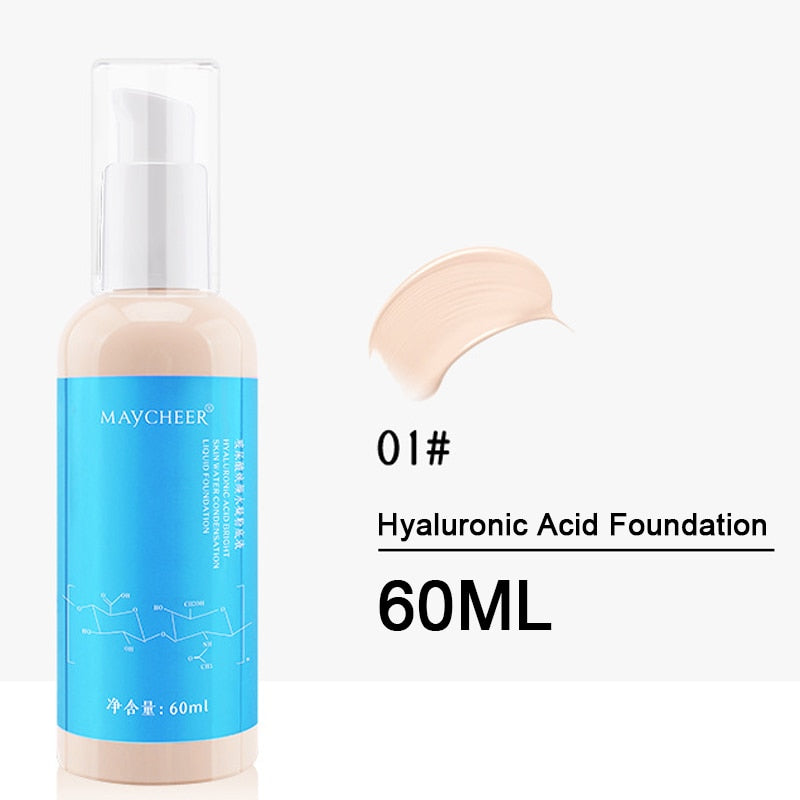 New 60ML Hyaluronic acid bb cream skin care liquid foundation for Whitening Brightening Hydrating Concealer Dry Skin foundation