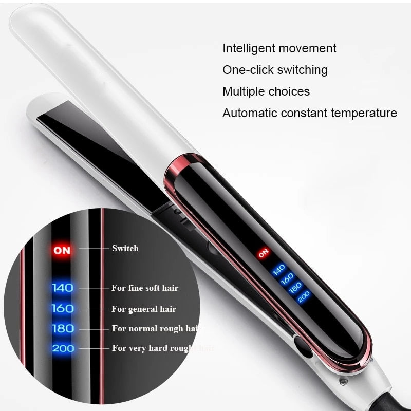 2in1 110v-220v ceramic Automatic hair straightener fast heating lengthened multifunctional hair straightener for dry wet hair