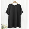 Oversize Satin Women Long T-Shirts 2020 Fashion Casual Loose O Neck Short Sleeve Streetwear Ladies Tops M30665