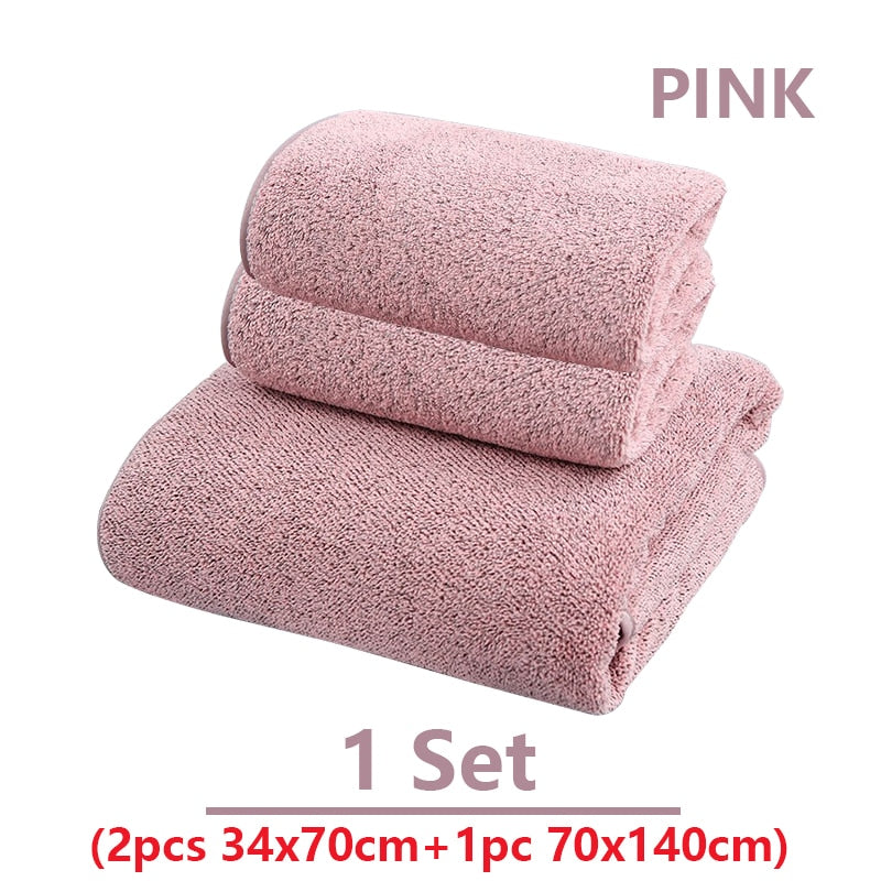 70x140cm Bamboo Charcoal Coral Velvet Bath Towel Adult Soft Absorbent Microfiber Bamboo Fabric Towel Bathroom Bath Towel Sets