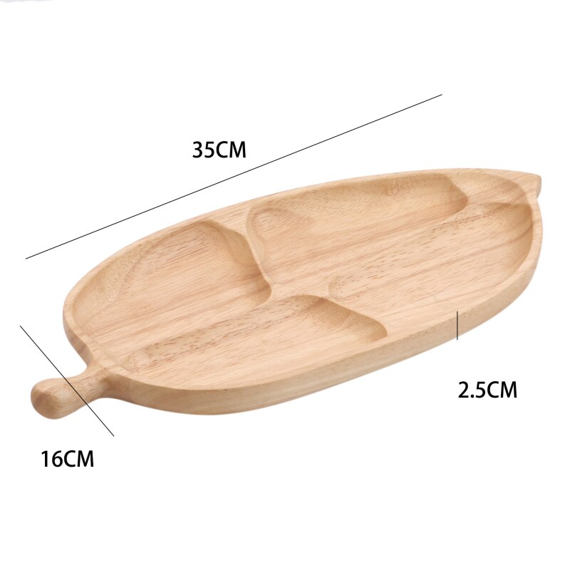 Whole Wood Wood Irregular Oval Solid Wood Pan Plate Fruit Dishes Saucer Tea Tray Dessert Dinner Plate Tableware Set