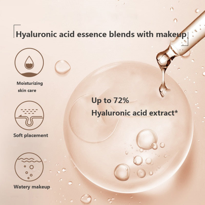 New 60ML Hyaluronic acid bb cream skin care liquid foundation for Whitening Brightening Hydrating Concealer Dry Skin foundation