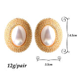 New Arrival Luxury Pearl Crystals Round Drop Earrings High-Quality Fashion Rhinestone Earring Jewelry Accessories For Women