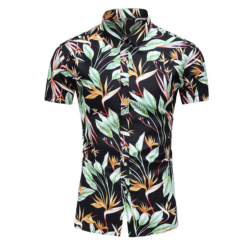 Fashion 9 Style Design Short Sleeve Casual Shirt Men's Print Beach Blouse 2022 Summer Clothing Plus Asian Size M-XXXL 4XL 5XL