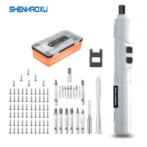 Cordless Electrical Screwdriver Mini Power Tools 3.6V Rechargeable Multifucntion Power Drill With 88pcs Bits Kits Set Household