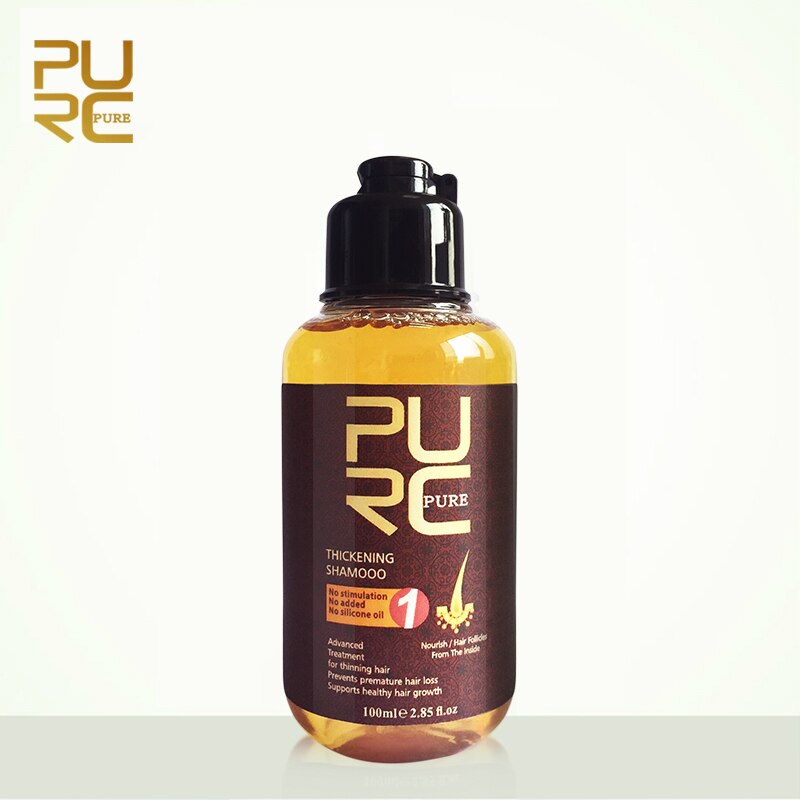 PURC Herbal Ginseng Shampoo Hair Growth Essence Treatment For Hair Regrowth Serum Repair Hair Root Thicken Hair Care