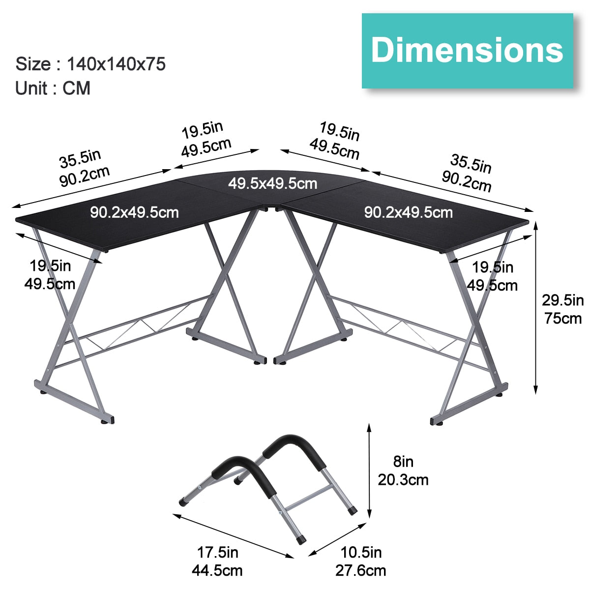 Modern Simple L-Shaped Corner Desktop Computer Desk Table Laptop Table Writing Desk Home Office Furniture Standing Desk meubles