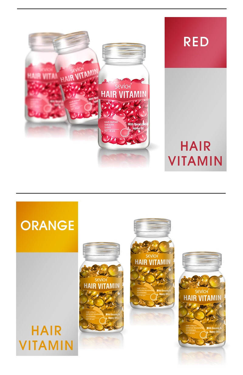 Hair Vitamin Keratin Complex Oil Hair Care Silky Hair Mask Repair Damaged Hair Capsule Serum Repair Hair Moroccan Treatment Oil