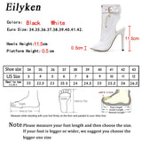 Eilyken 2022 Summer New Womens Ankle Boots Sandals High Quality PU Leather Buckle Strap Zip Stiletto Heels Plus Size 35-40 Shoes