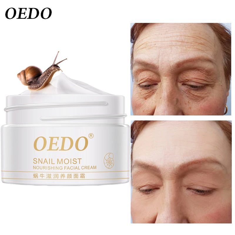 Snail Face Cream Collagen Anti-Wrinkle Whitening Facial Cream Hyaluronic Acid Moisturizing Anti-aging Nourishing Serum Skin Care