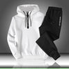 Sets Tracksuit Men Autumn Winter Hooded Sweatshirt Drawstring Outfit Sportswear 2021 Male Suit Pullover Two Piece Set Casual