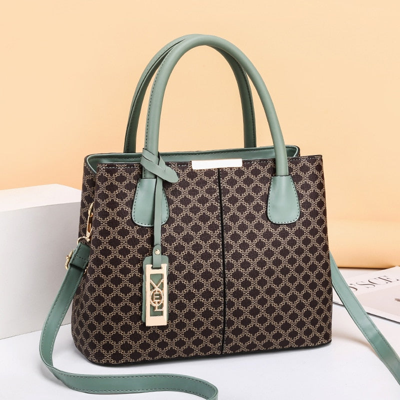 Newposs 2021 Fashion Women Handbags Tassel PU Leather Totes Bag Top-handle Embroidery Bag Shoulder Bag Lady Simple Style