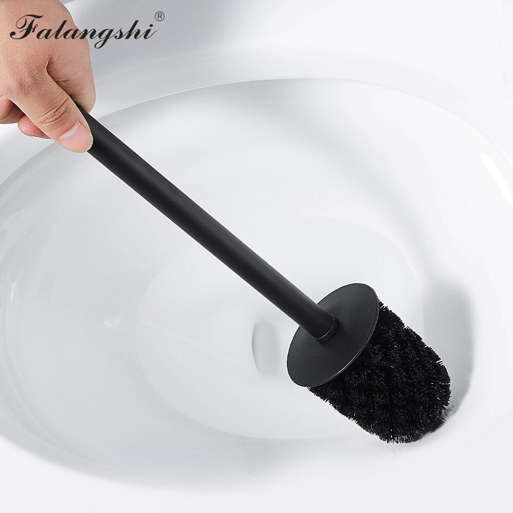 Bathroom Toilet Brush Holder Set Black Square Clean Tool Durable Vertical Toilet Brush Bathroom Cleaning Accessories WB8703