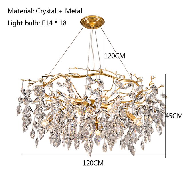 Nordic Luxury Crystal LED Chandelier Lighting Home Decoration LOFT Villa Chandeliers Living Room Hotel Art Indoor Decor Lighting