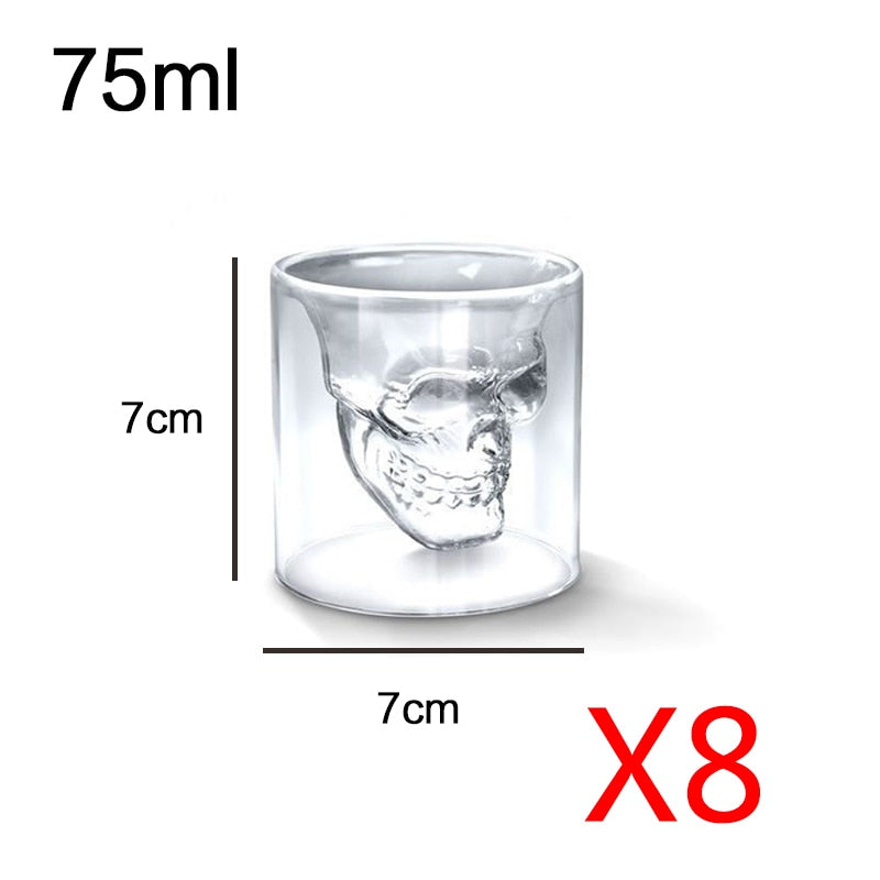 4pcs Heat Resistant Double Wall Tea Glass Cup Beer Coffee Cup Set Handmade Creative Healthy Beverage Glasses Transparent Drink