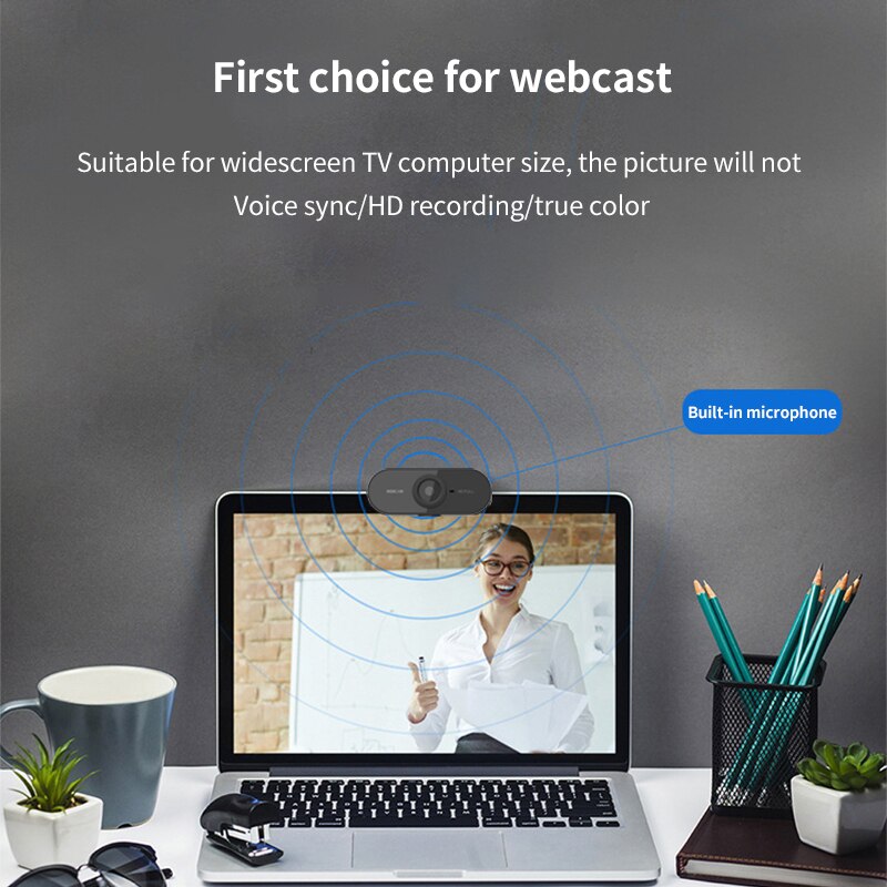 Webcam 1080P Full HD Web Camera Mini Computer PC Laptop Web Cam With Microphone Free Drive USB Web Cam For Live Broadcast Video