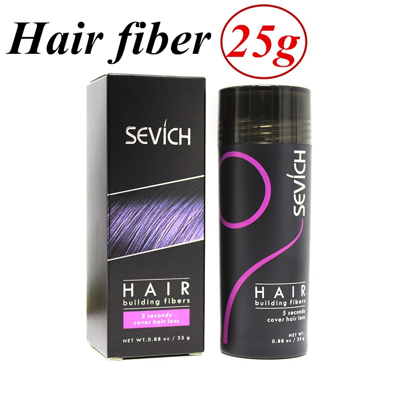 Sevich Hair Fiber Set 25g Hair Building Fiber + Applicator Keratin Fiber Hair Spray Thinning Thickening Hair Growth Treat