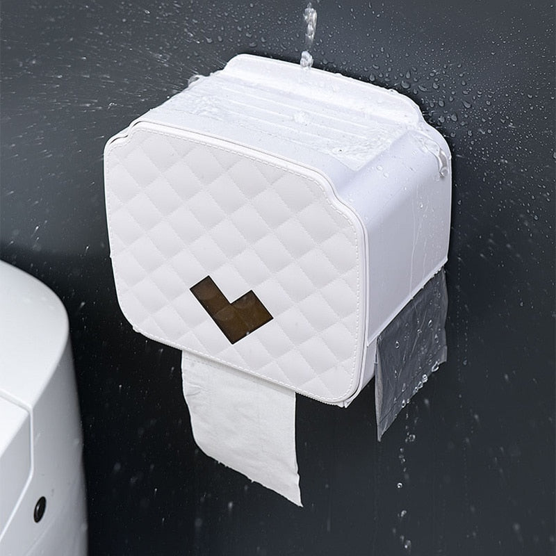 GUNOT Portable Toilet Paper Holder Wall-mounted Paper Dispenser For Bathroom Plastic Tissue Storage Box Bathroom Accessories Set