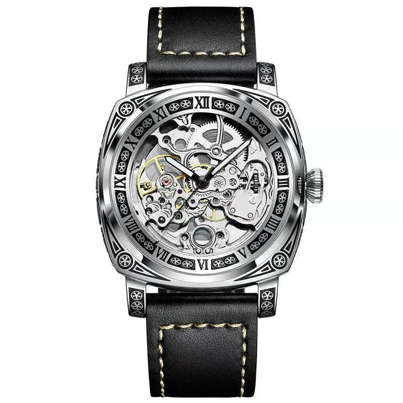 Authentic Brand Carved Watches Fully Automatic men watches Hollowed Fashion Mechanical Watches luxury MAN WATCH Reloj Hombre