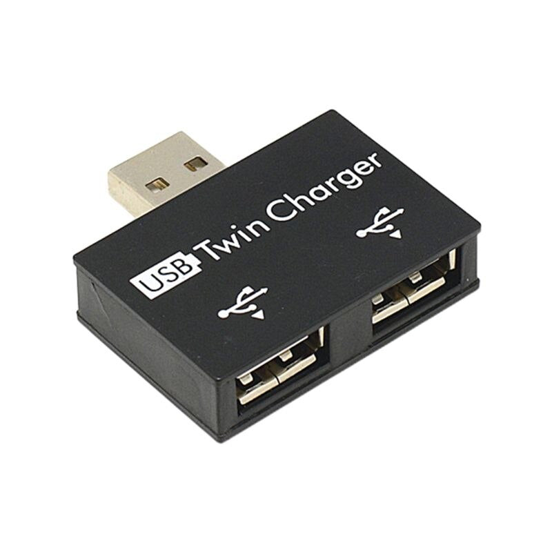 Fashion Mini USB Hub 2 Ports USB 2.0 Splitter Charger Adapter for Mobile Phone PC Computer Tablet Accessories