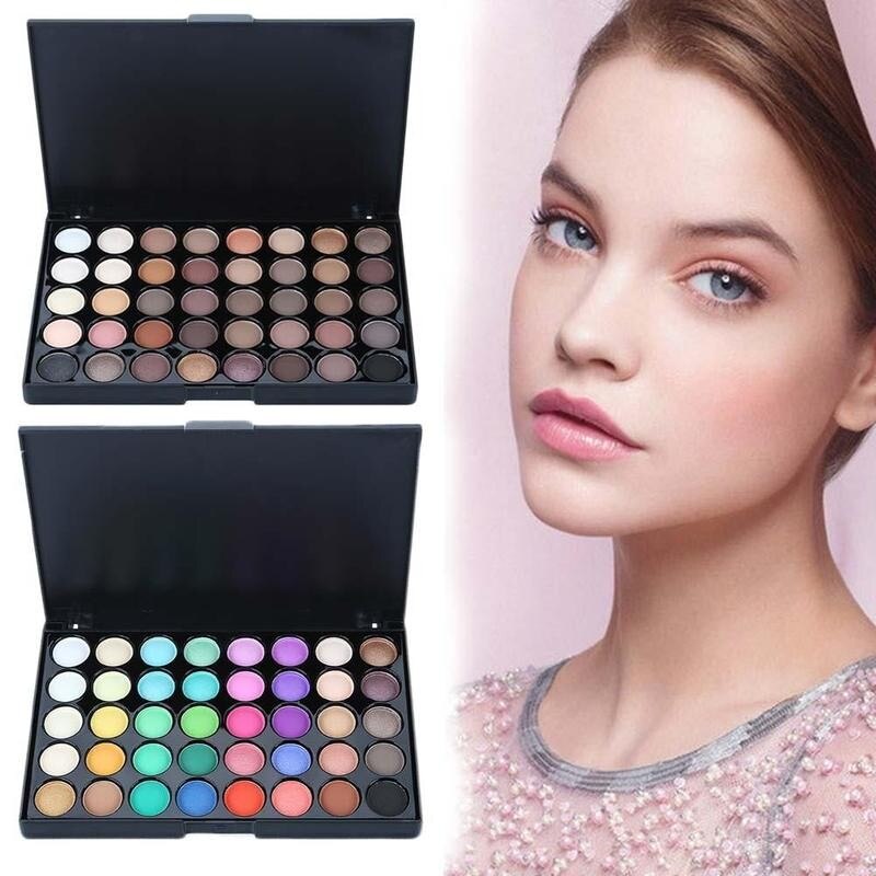 Eyeshadow Palette Holographic Shiny Matte Glitter Pigment Eye Shadow Pallete 40 Colors Metallic Diamond Makeup Palette