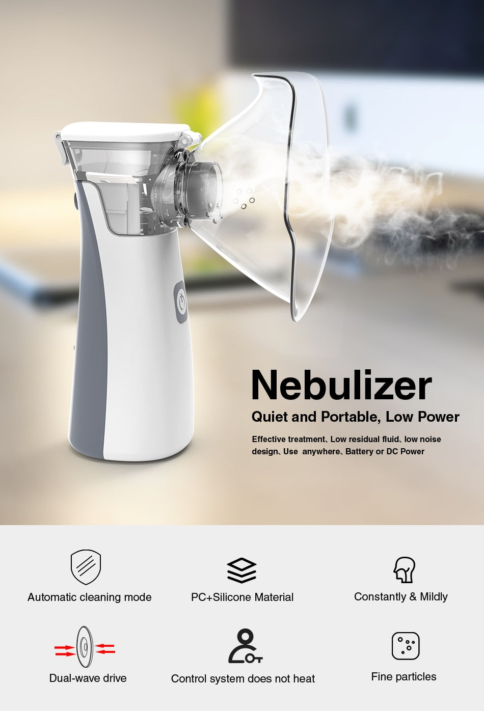 Xiaomi Medical Equipment Nebulizer Handheld Asthma Portatil Inhaler Atomizer Inhalator for Kids Portable Nebulizador ингалятор