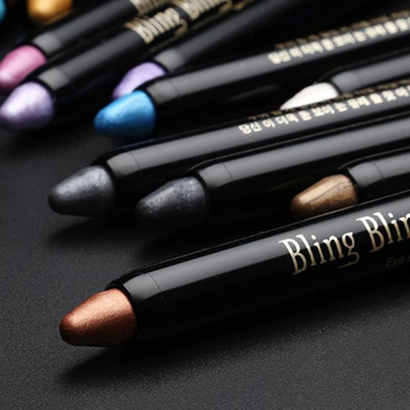 14 Colors Eyeshadow Pencil Cosmetic Glitter Professional Highlighter Eye Shadow Longlasting Waterproof Eyeliner Pen TSLM2