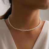 Vintage Imitation Pearl Choker Necklaces Chain Goth Collar For Women Fashion Charm Party Wedding Jewelry Gift Accessories Bijoux
