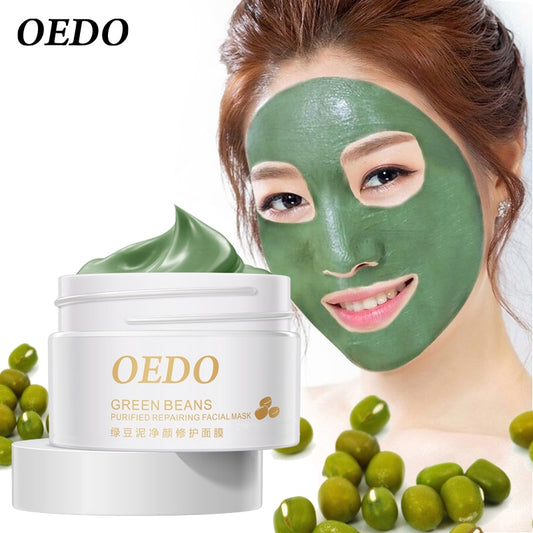 Hot Face Cleansing Mung Bean Mud Peeling Acne Blackhead Treatment Mask Remover Contractive Pore Whitening Hydrating Care Creams