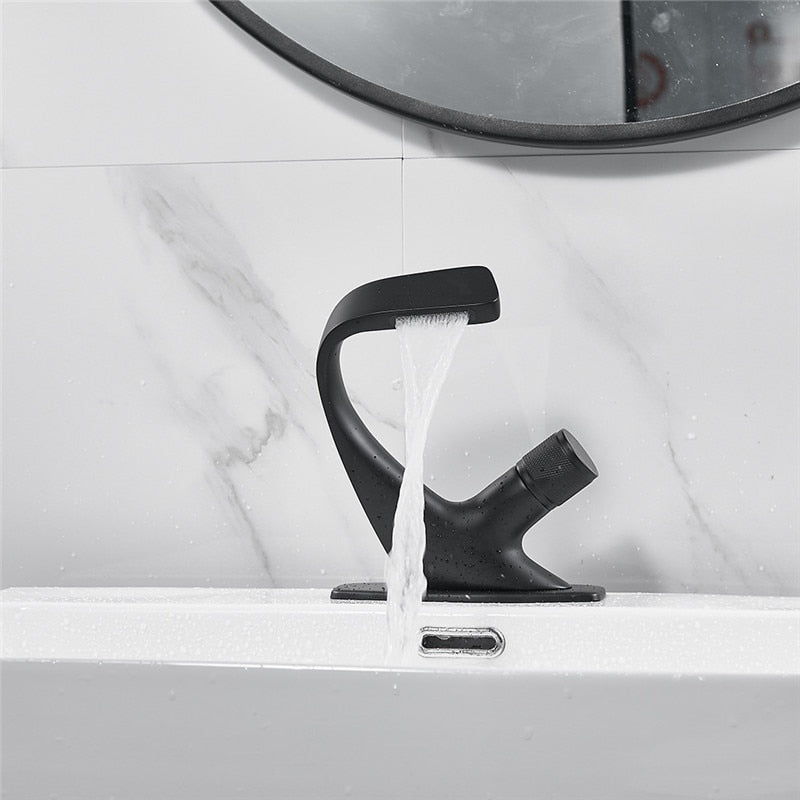 Basin Faucet Modern Black Bathroom Sink Mixer Tap Brass Chrome Wash basin Faucet Single Handle Single Hole Crane For Bathroom