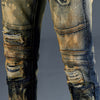 Men'S Pants Jeans Locomotive Fashion Denim Trousers Biker High Quality Male Straight Casual Designer Ripped Comfortable Advanced
