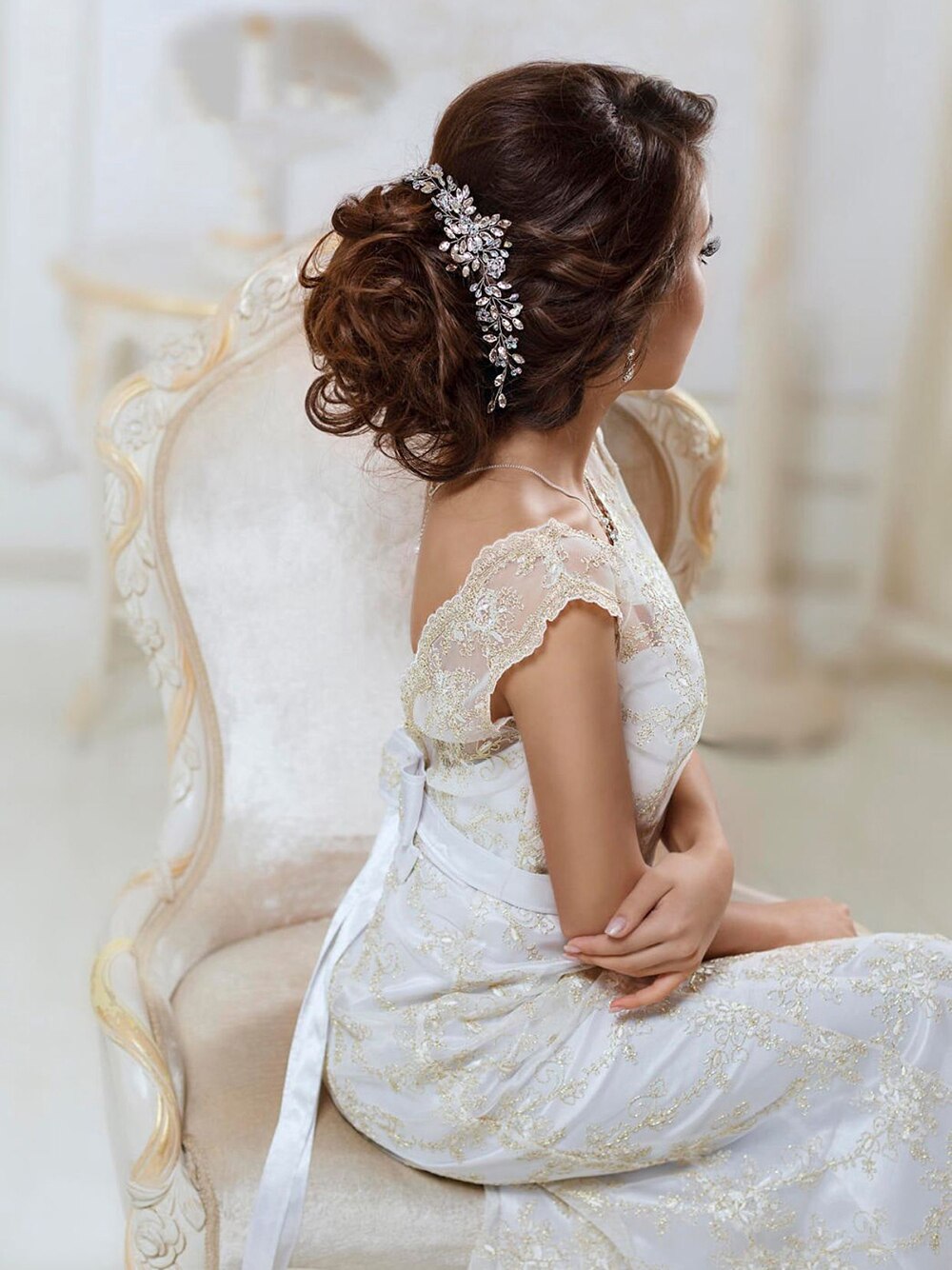 Bridal Headwear Luxury Hair band Crystal Rhinestone Headband Trendy Handmade Tiara Jewelry Wedding Hair Accessories For Women