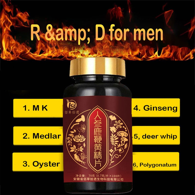 Cordyceps Sea Cucumber Deer Whip Ginseng Oyster Zhongxionghua Maca tablets Peptide Huang Jing tablets creamcapsule