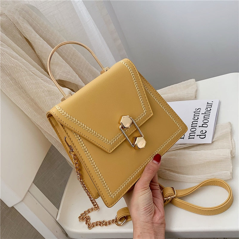 New Fashion Metal Handle Handbags Women Crossbody Bags 2021 High Qualty Clutch Female Purses Ladies Shoulder Messenger Bag