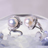 YIKALAISI 925 Sterling Silver Jewelry Pearl Earrings 2019 Fine Natural Pearl jewelry 8-9mm stud Earrings For Women wholesale