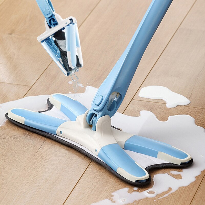 X-type Floor Mop Non Hand Washing Flat Mops 360 Rotating Head For Wood Tile Home Cleaning Tool Household Microfiber Pad Lazy Mop