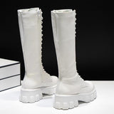 Sexy High Boots Knee-high Pu Boots High Heels For Women Fashion Shoes 2020 Spring Autumn Booties Female Plus Size 35-43