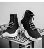 Socks Sneakers Men Knit Upper Breathable Sport Shoes Sock Boots Man Shoes High Top Running Shoes for Men Zapatillas De Deporte