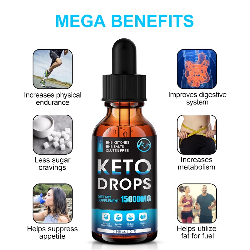 Minch Slimming Keto Drops Dietary Supplement Burnning Fat Natural BHB Ketosis Effective Weight Loss Ketogenic Diet Carb Blocker