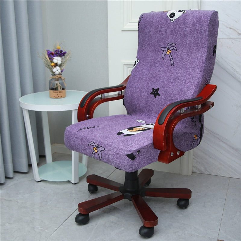 Modern Spandex Computer Chair Cover 100% Polyester Elastic Fabric Office Chair Cover Easy Washable Removeable Chair Cover