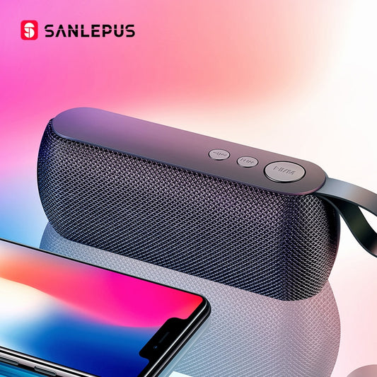 SANLEPUS HIFI Portable wireless Bluetooth Speaker Stereo Soundbar TF FM Radio Music Subwoofer Column Speakers for Computer Phone