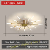 LED Chandelier Ceiling For Dining Living Room Bedroom Home Decoration Hanging Lights Gold Or Black Modern Creative New Fixtures