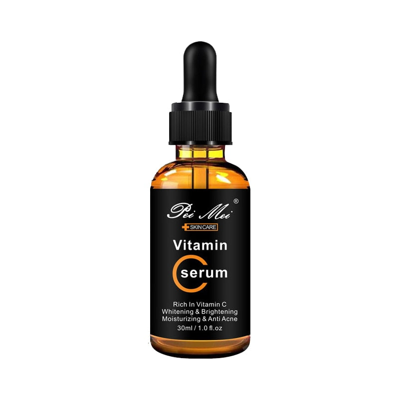 30ml Vitamin C Facial Serum Whitening Brightening Moisturizing Improve Roughness Lighten Spots Hyaluronic Acid Facial Essence