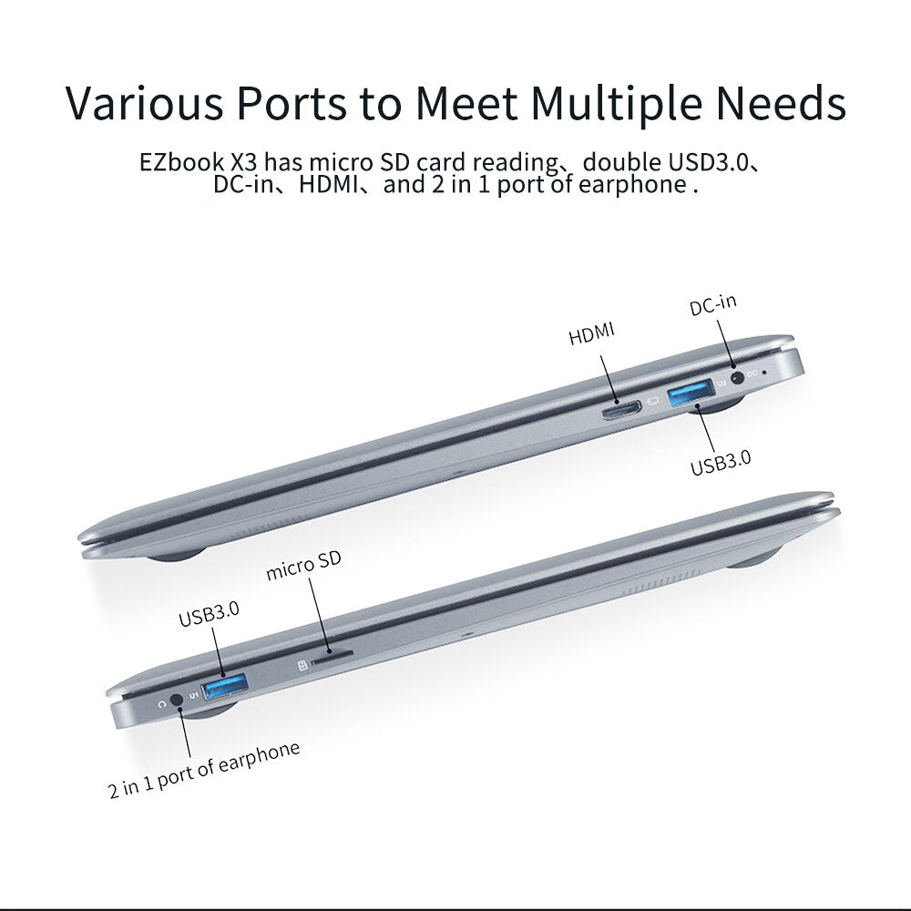 Jumper EZbook X3 Intel 4/8GB 64/128GB Laptop 13.3 Inch 1920*1080 IPS Screen 2.4G/5G WiFi Computer Win 10 Notebook