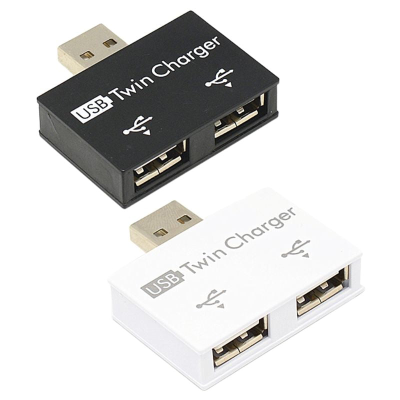 Fashion Mini USB Hub 2 Ports USB 2.0 Splitter Charger Adapter for Mobile Phone PC Computer Tablet Accessories