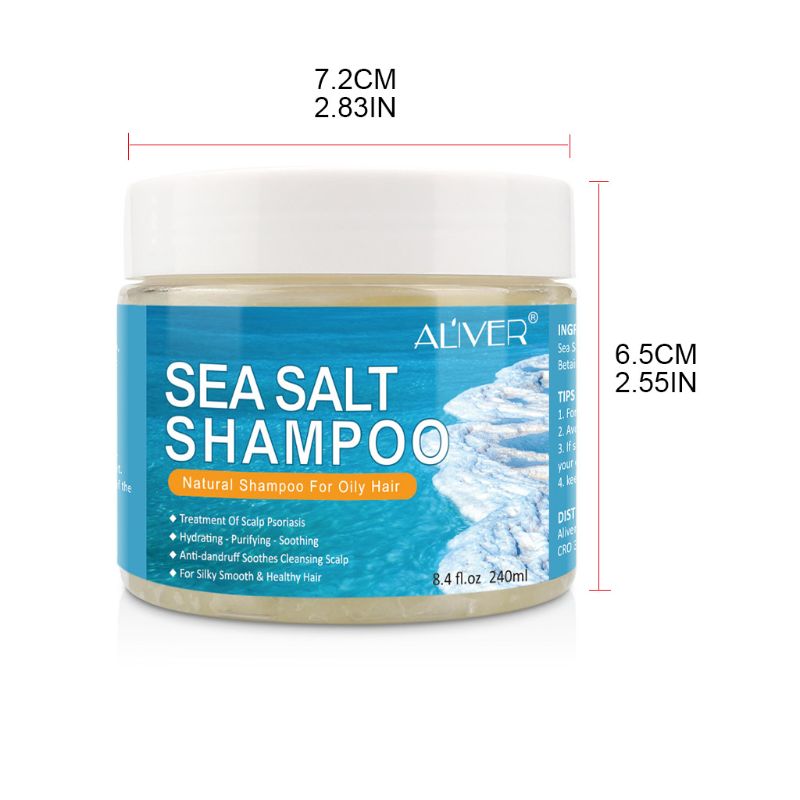 Natural Sea Salt Shampoo Hair Treatment Shampoo for Scalp Psoriasis Itching