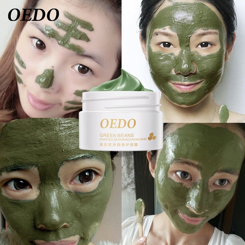 Hot Face Cleansing Mung Bean Mud Peeling Acne Blackhead Treatment Mask Remover Contractive Pore Whitening Hydrating Care Creams