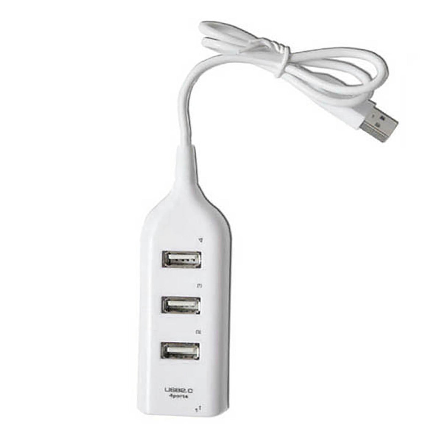 2021 White Usb 2.0 Hi-speed 4-port Splitter Hub Adapter For Pc Computer Multi-function Phone Usb Hub Laptop Accessories